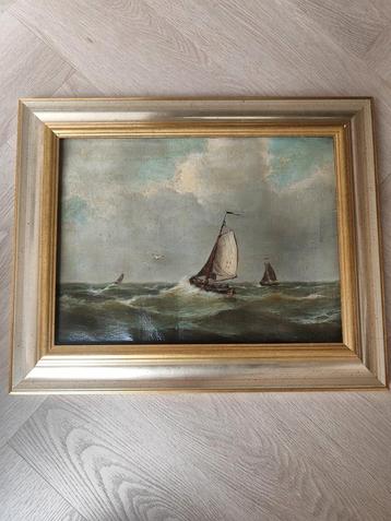 Jan van der Linde - Zeilschip op zee beschikbaar voor biedingen