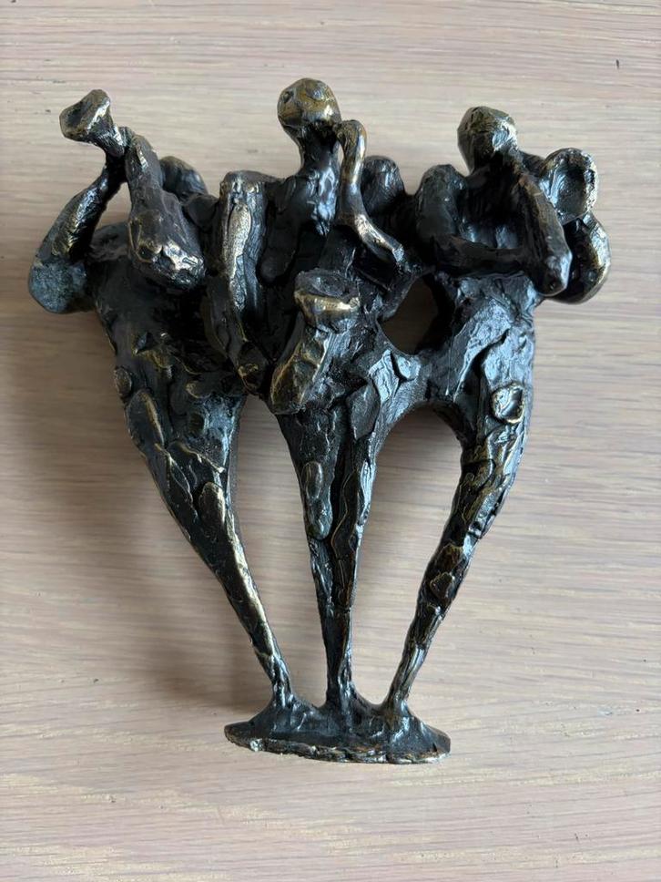 Bronzen beeldje 'De Muzikanten' van Bernadette Leijdekker, Antiek en Kunst, Kunst | Beelden en Houtsnijwerken, Ophalen of Verzenden