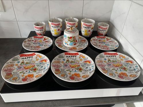 Blond happy setje, Huis en Inrichting, Keuken | Servies, Zo goed als nieuw, Bord(en), Blond Amsterdam, Aardewerk, Ophalen