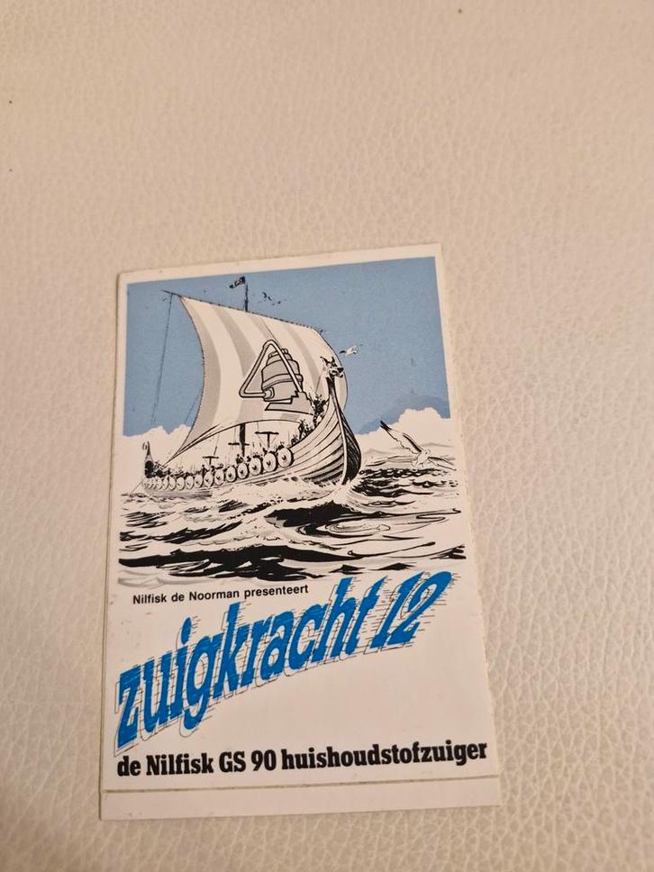 1881 Nilfisk GS 90 Stofzuiger Sticker - Vikingschip, Verzamelen, Stickers, Ophalen of Verzenden
