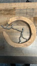 Mooi houten/metalen decoratiebeeld, Ophalen of Verzenden, Zo goed als nieuw