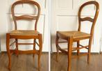 Zes fraaie antieke stoeltjes, biezen zittingen, Ophalen, Gebruikt, Bruin, Vijf, Zes of meer stoelen