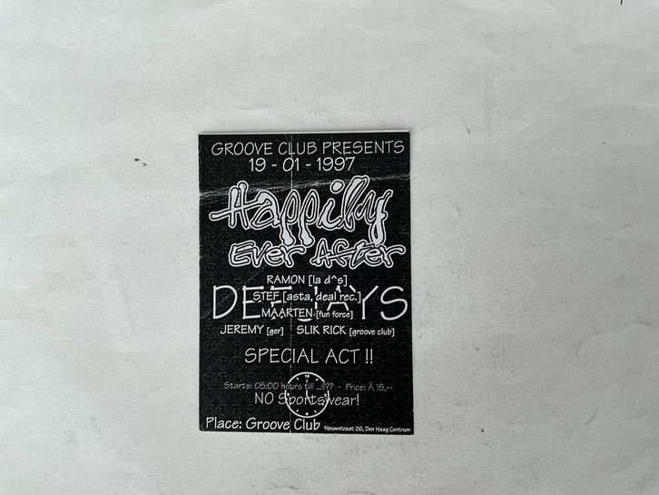 Groove Club Flyer - Happily Ever After 1997, Cd's en Dvd's, Cd's | Dance en House, Gebruikt, Ophalen of Verzenden