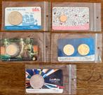 5 coincards, BU, SAIL, Songfestival en anderen, Postzegels en Munten, Ophalen of Verzenden, Nederland en Buitenland, Munten