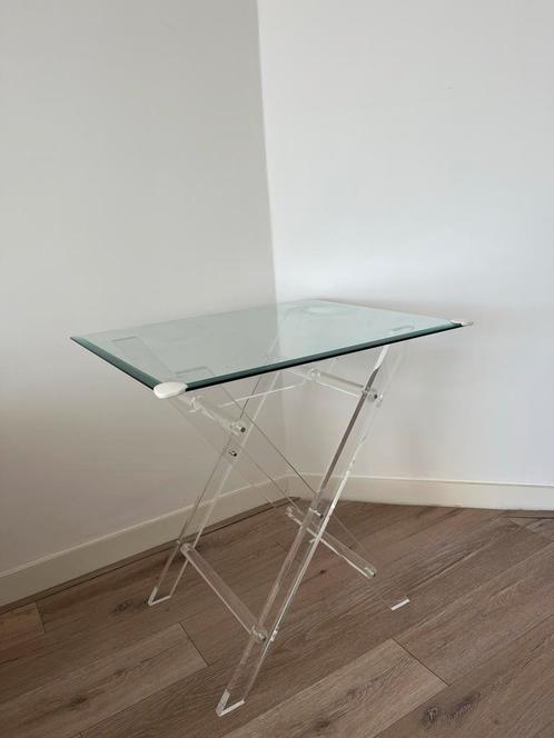 Glazen Sidetables/Salontafels, Huis en Inrichting, Tafels | Sidetables, Gebruikt, 50 tot 75 cm, 50 tot 100 cm, Rechthoekig, Glas
