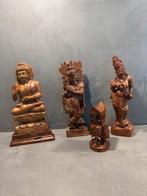 Houten Boeddha Beelden Set, Antiek en Kunst, Ophalen