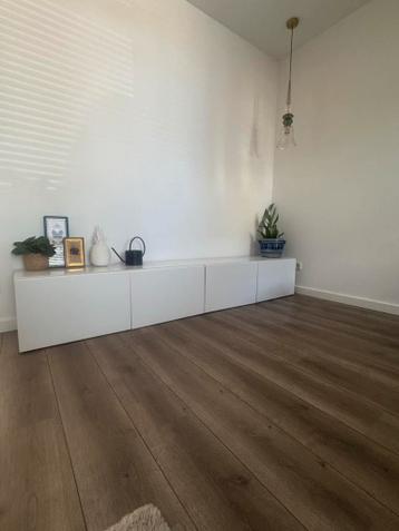 IKEA Besta TV Meubel - Wit met Glasplaat - afbeelding 1