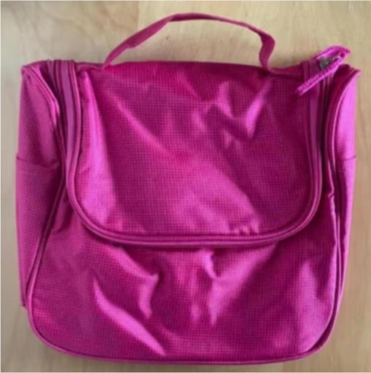 Roze, rose toilettas die je ook kan ophangen; ONGEBRUIKT, Sieraden, Tassen en Uiterlijk, Toilettassen, Nieuw, Dame, Roze, Ophalen of Verzenden