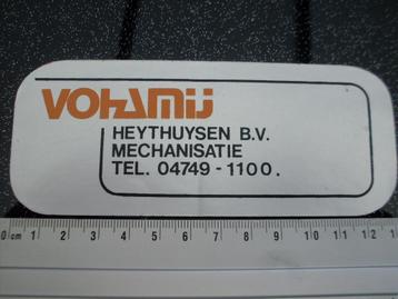 sticker vohamij heythuysen mechanisatie logo beschikbaar voor biedingen