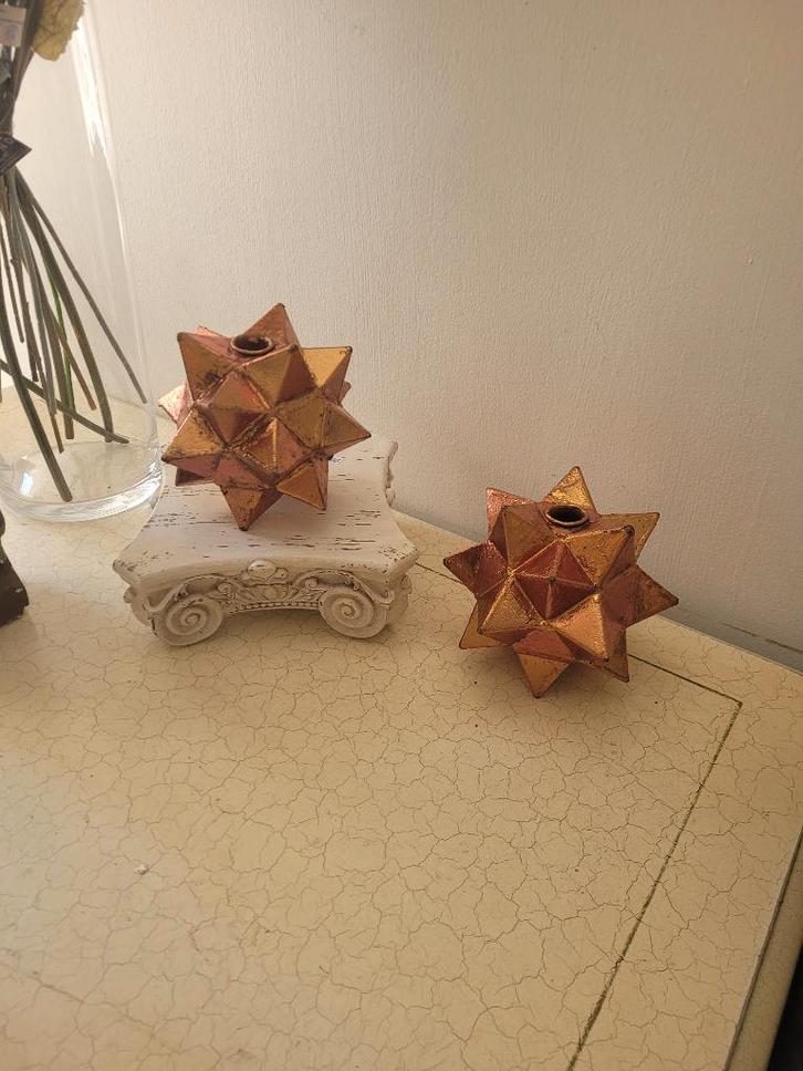 Nieuwe stenen kandelaars in de vorm van een ster p/st 4.95, Diversen, Kerst, Nieuw, Ophalen of Verzenden