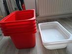 5 rode ikea trofast bakken en 2 lage witte, Huis en Inrichting, Kasten | Overige, Ophalen, Gebruikt