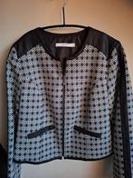 Zbizz nieuwe blazer zwart leer met blauw grafisch patroon, Maat 38/40 (M), Blauw, Nieuw, Ophalen of Verzenden