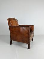 antieke lederen armstoel / fauteuil, Ophalen