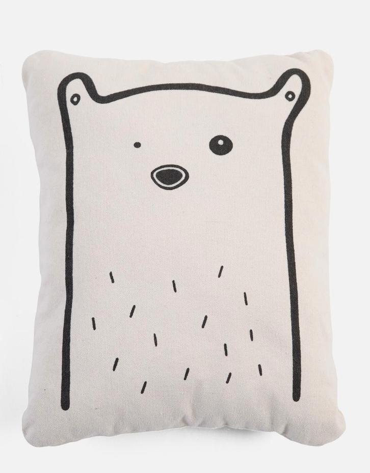 Canvas kussen Beer - Childhome - Leegverkoop Webshop, Kinderen en Baby's, Kinderkamer | Inrichting en Decoratie, Nieuw, Kleed of Kussen