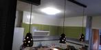 Hanglamp met 3 lampen, Huis en Inrichting, Lampen | Hanglampen, Ophalen, Gebruikt, 50 tot 75 cm, Metaal