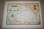 Fraaie oude provinciekaart Drenthe met wapen - 1940 !!, Boeken, Atlassen en Landkaarten, Gelezen, Ophalen of Verzenden