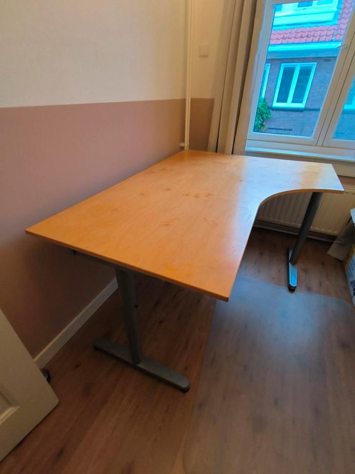 Hoekbureau IKEA Galant, Huis en Inrichting, Bureaus, Zo goed als nieuw, Bureau, In hoogte verstelbaar, Ophalen