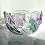 Vintage kristallen Mikasa serveerschaal/kom met tulpreliëf, Ophalen of Verzenden