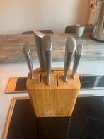 Vivo Villeroy & Boch Messenset met Blok - 5 Messen, Huis en Inrichting, Gebruikt, Ophalen of Verzenden, Rvs of Chroom, Vaatwasserbestendig