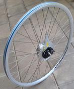 28 inch voorwiel met naafdynamo en rollerbrake rem, Fietsen en Brommers, Fietsonderdelen, Ophalen of Verzenden, Zo goed als nieuw