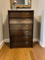 vintage houten schoenenkast / kleppenkast, Ophalen