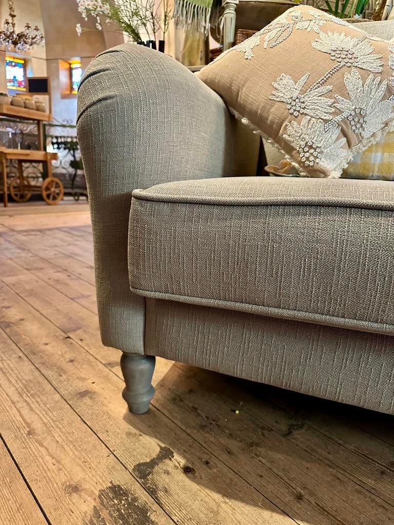 Prachtige linnen beige taupe vank nieuw landelijk hoffz, Ophalen, 75 tot 100 cm, Info@ilfienile.nl, Landelijk