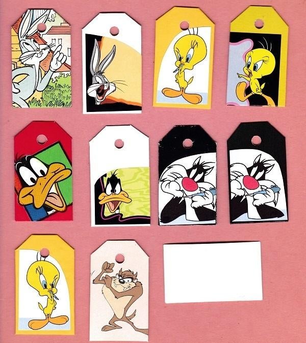 0328) looney tunes labeltjes, Ophalen of Verzenden, Looney Tunes, Zo goed als nieuw, Overige typen