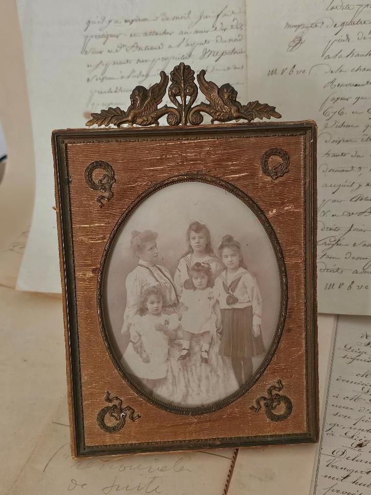 Authentiek antiek FRANS fotolijstje CHARLES X (1824-1830), Antiek en Kunst, Curiosa en Brocante, Ophalen of Verzenden