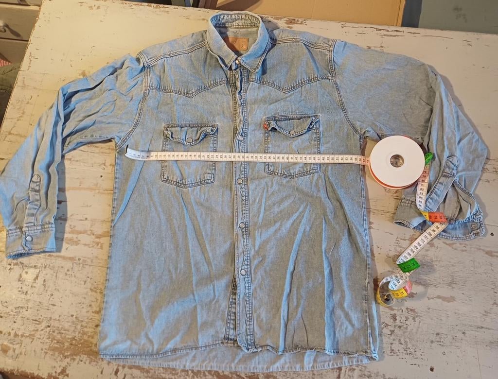 Levi's spijkerblouse XL, Kleding | Heren, Overhemden, Levi's, Blauw, Ophalen of Verzenden, Gedragen