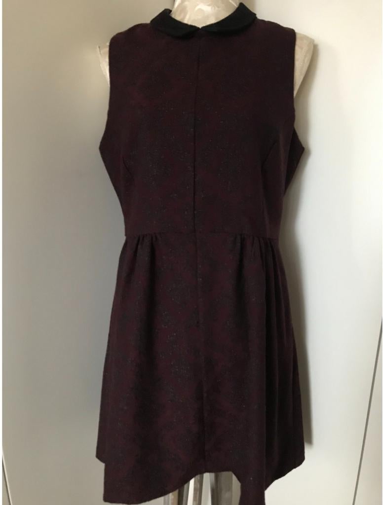 Jurkje van Oasis Bordeauxrood-Zwart, Maat 38/40 (M), Overige kleuren, Zara, Ophalen of Verzenden