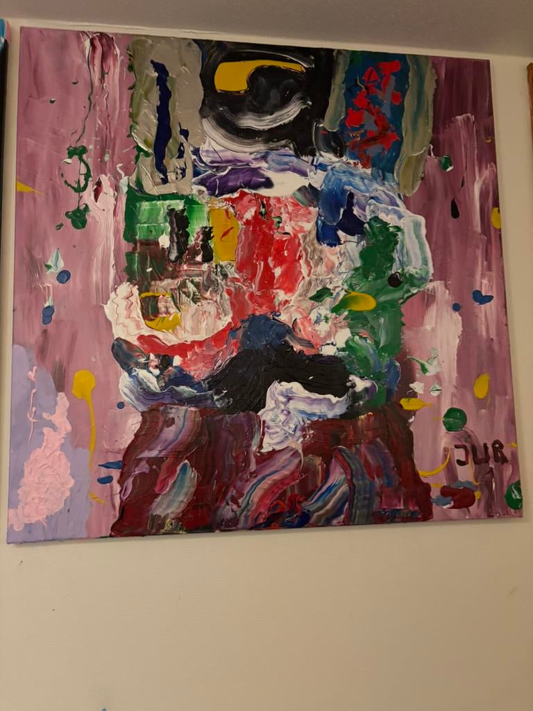 Vrolijke man, Antiek en Kunst, Kunst | Schilderijen | Abstract, Ophalen