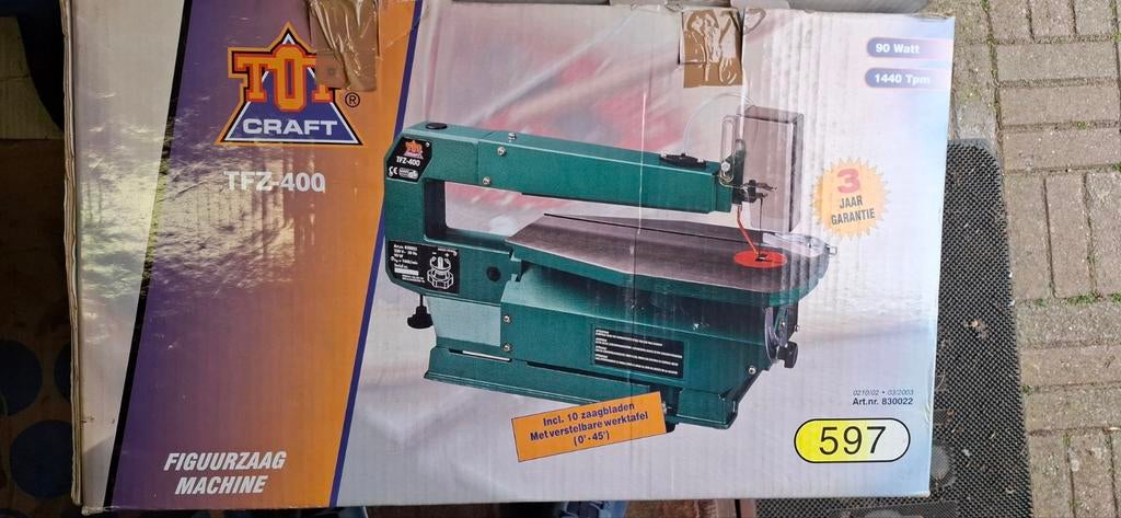Figuurzaagmachine TFZ400 - Zo goed als nieuw met zaagbladen, Ophalen of Verzenden, Zo goed als nieuw, Figuurzaag, TOP CRAFT