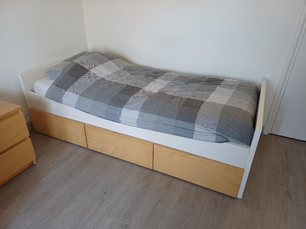 Complete slaapkamer met 1 persoons bed, Ophalen, Gebruikt, Eenpersoons