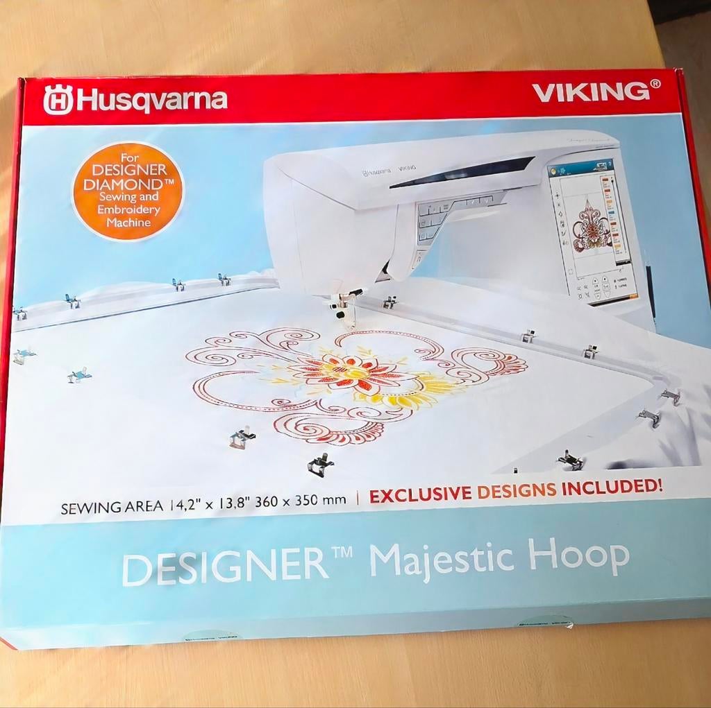 Husqvarna Majestic Hoop 35x36cm, Ophalen of Verzenden, Zo goed als nieuw, Naaimachine, Husqvarna