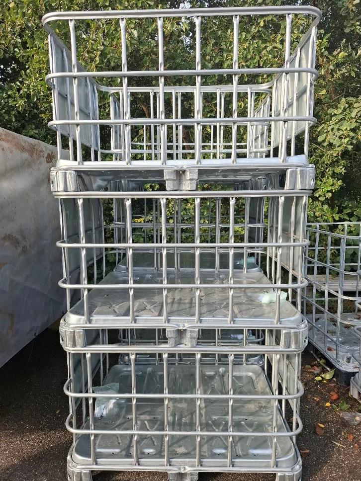 IBC kratten klein formaat voor haardhout/hooi/stro halve m3, Tuin en Terras, Haardhout, Blokken, Overige houtsoorten, Minder dan 3 m³