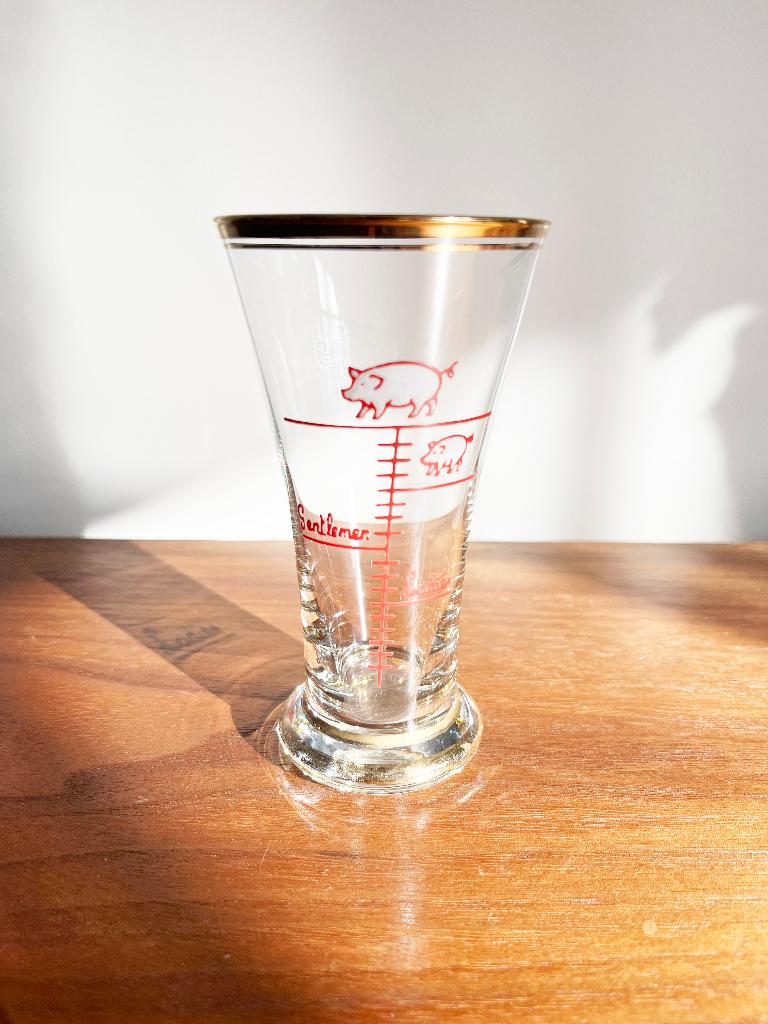 G. Fryns jenever borrelglas of shotglas vintage, Verzamelen, Glas en Borrelglaasjes, Ophalen of Verzenden, Gebruikt, Borrel- of Shotglas