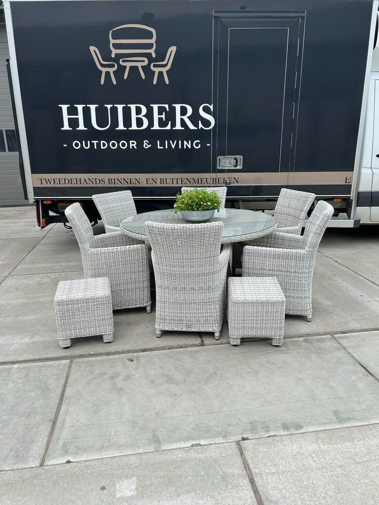 Luxe 4 Seasons Tuinset - Zo goed als nieuw, Tuin en Terras, ., 6 zitplaatsen, Ophalen of Verzenden, Zo goed als nieuw