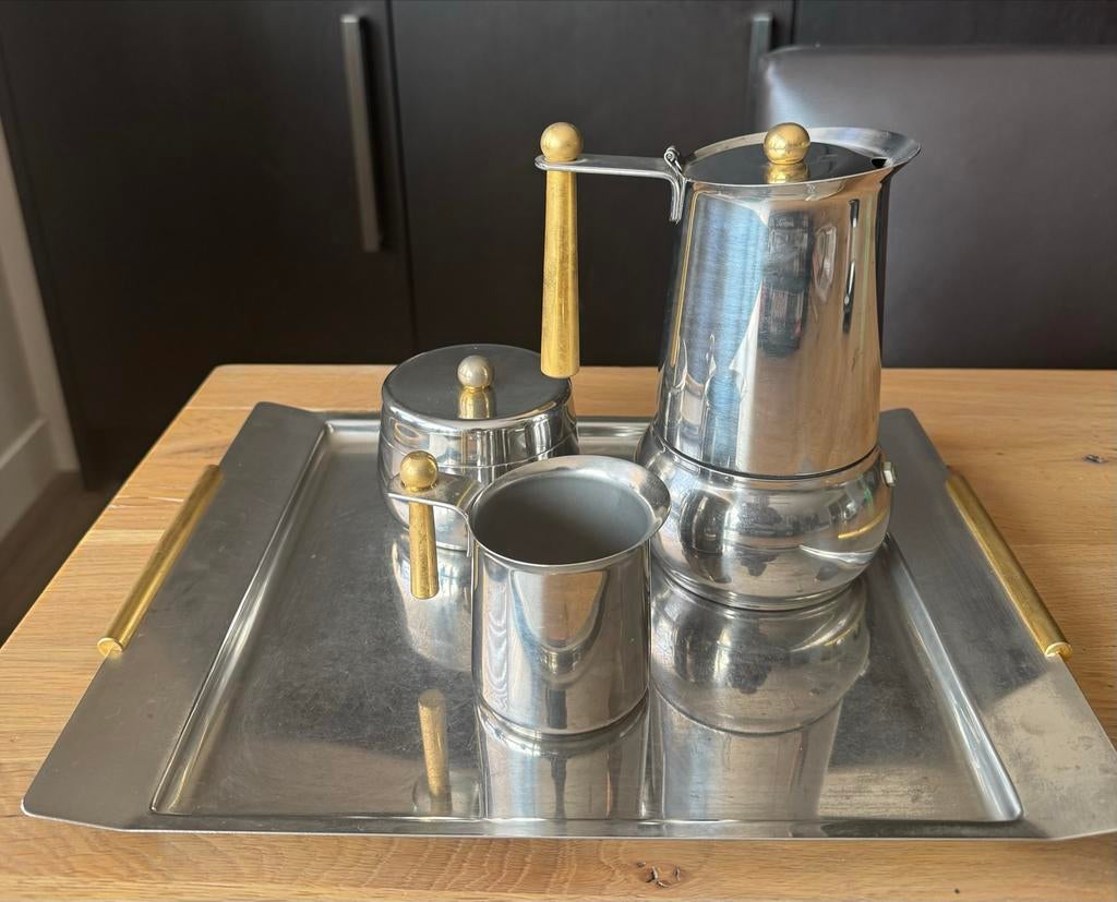 Percolatorset van Douwe Egberts, Overige materialen, Gebruikt, Overige typen, Ophalen of Verzenden