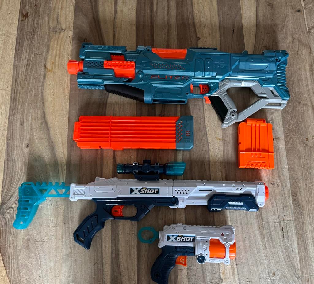 Nerf en Xshot speelgoedgeweren, Ophalen, Gebruikt, Jongen of Meisje