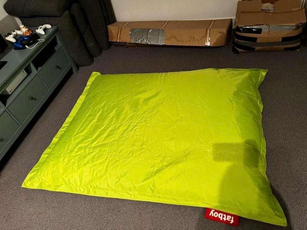 Groene Fatboy zitzak, Huis en Inrichting, Zitzakken, Ophalen, Gebruikt, Groen, Zitzak