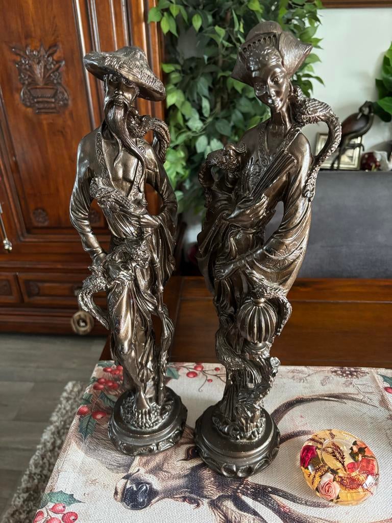 Mooi keizerspaar - Decoratieve beelden, Groep mensen, Ophalen of Verzenden, Gepatineerd, 20 - 50 cm