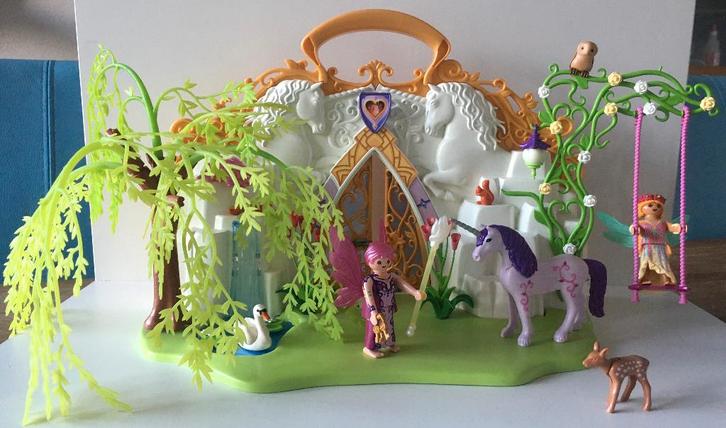 Playmobil 5208, Eenhoornkoffer met magisch sprookjesland., Kinderen en Baby's, Speelgoed | Playmobil, Gebruikt, Complete set, Ophalen of Verzenden