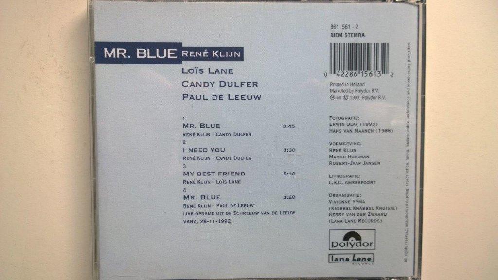 René Klijn - Mr. Blue, Maxi-single, Ophalen of Verzenden, Zo goed als nieuw, 1 single
