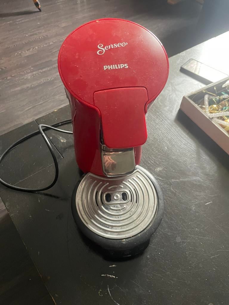 Philips Senseo koffiezetapparaat rood, Ophalen, Gebruikt, Koffiemachine, 2 tot 4 kopjes