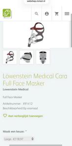 Löwenstein Cara Full Face masker nieuw Slaapapneu Cpap, Ophalen of Verzenden, Nieuw