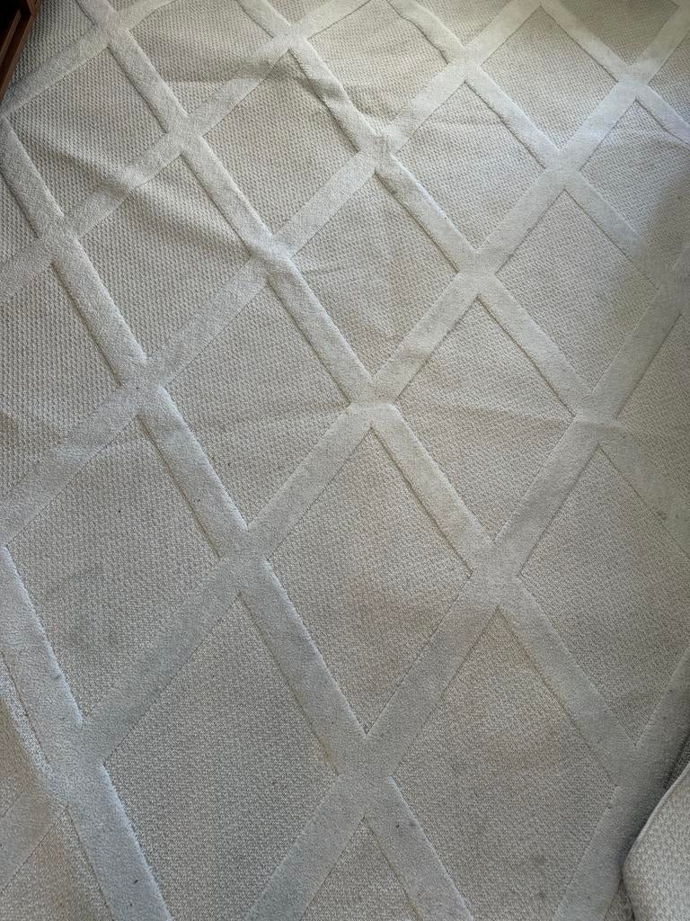 Tapijt 2x3 meter met ruitpatroon, Huis en Inrichting, Stoffering | Tapijten en Kleden, Ophalen, Gebruikt, Beige, 200 cm of meer