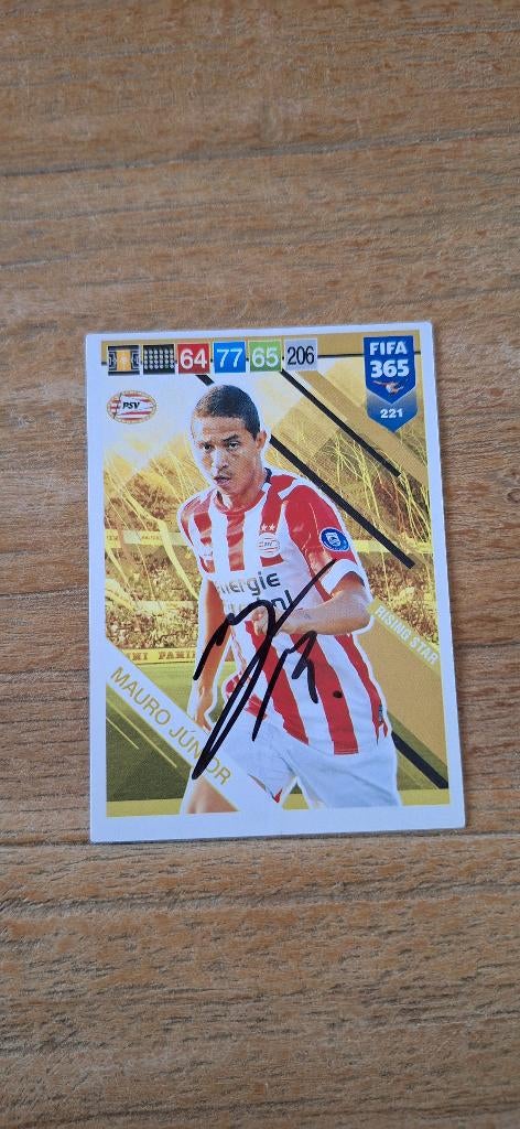 Panini trading card handtekening; Mauro Junior #2 PSV, Ophalen of Verzenden, Nieuw, PSV, Spelerskaart