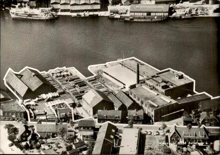 Koog aan de Zaan - Papierfabriek - Luchtfoto, Verzamelen, Ansichtkaarten | Nederland, Ongelopen, Noord-Holland, 1940 tot 1960