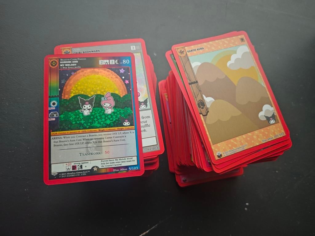 MetaZoo Kuromi's Cryptid Carnaval Bulk, Promo's en coins, Hobby en Vrije tijd, Ophalen of Verzenden, Zo goed als nieuw, Meerdere kaarten