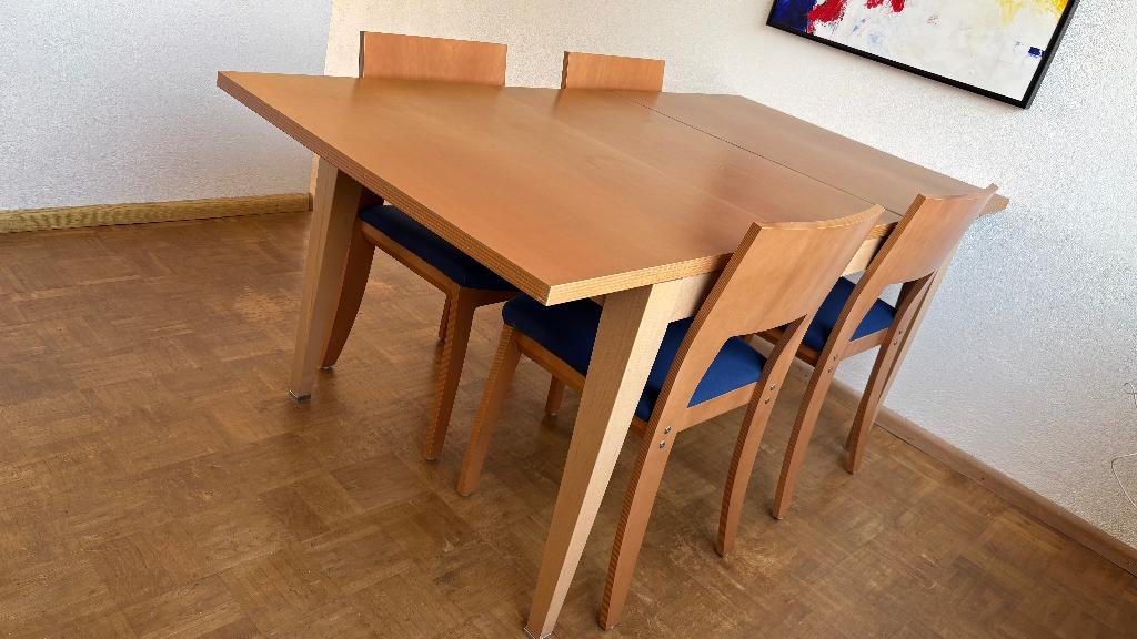 Eethoek met 4 stoelen, Huis en Inrichting, Complete eetkamers, Gebruikt, 4 tot 6 stoelen, Ophalen